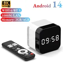ТВ БОКС H96MAX H728 4/64 GB, ANDROID TV 14, ALLWINNER H728, GIGABIT LAN, WIFI 6, BLUETOOTH, ЧАСОВНИК, ГЛАСОВ КОНТРОЛ