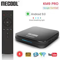 ТВ БОКС MECOOL KM9 PRO GOOGLE CERTIFICATED, ANDROID 9, BLUETOOTH 4.0, VOICE CONTROL GOOGLE