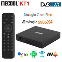 TV BOX + DVB-T2/C MECOOL KT1 AMLOGIC S905X4-B, ANDROID 10 ATV, DUAL BAND WIFI, BLUETOOTH