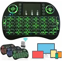 БЕЗЖИЧНА МИНИ КЛАВИАТУРА I8 СВЕТЕЩА LI-ION, TOUCHPAD, USB ЗА КОМПЮТЪР, ЛАПТОП, СМАРТ ТВ, TV BOX