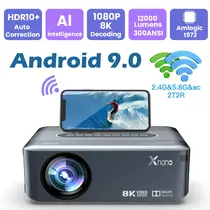 МУЛТИМЕДИЕН ПРОЕКТОР + TV BOX XNANO X1, LCD + LED, AMLOGIC T972, 2/16 ГБ, 4K, 8K DECODING, DUAL WIFI, BT 5.0, МОДЕЛ 2023