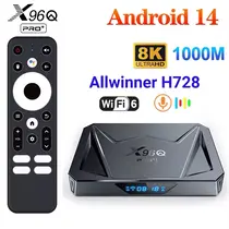 ТВ БОКС X96Q PRO PLUS 2/16 GB, ANDROID 14, ALLWINNER H728, GIGABIT LAN, WIFI 6, BLUETOOTH
