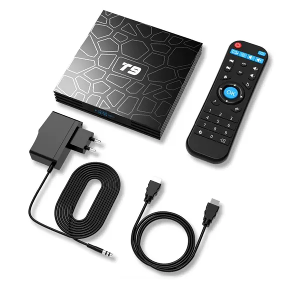 TV BOX T9 4GB/32GB +BLUETOOTH, ANDROID 8.1, LED DIGITAL, SMART ANDROID TV BOX, RK3328, 4K, 3D, USB 3.0, WIFI