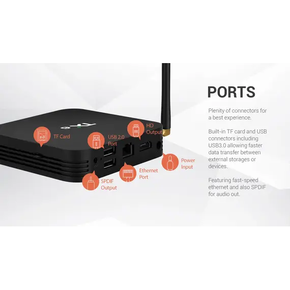 TV BOX TX6 2GB/16GB, ANDROID 9.0, LED DIGITAL, ALLWINNER H6, 3D, USB 3.0, WIFI