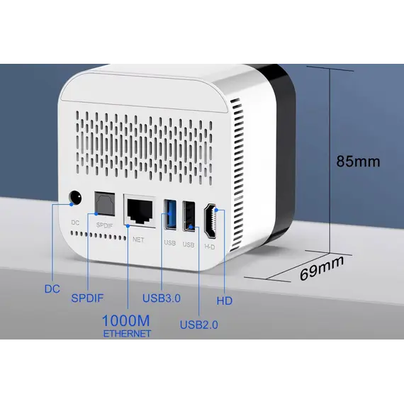ТВ БОКС H96MAX H728 4/64 GB, ANDROID TV 14, ALLWINNER H728, GIGABIT LAN, WIFI 6, BLUETOOTH, ЧАСОВНИК, ГЛАСОВ КОНТРОЛ