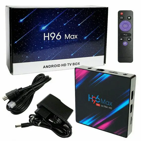 ТВ БОКС H96 MAX 4GB/64GB, DUAL WIFI, LED DIGITAL, LAN, USB 3.0
