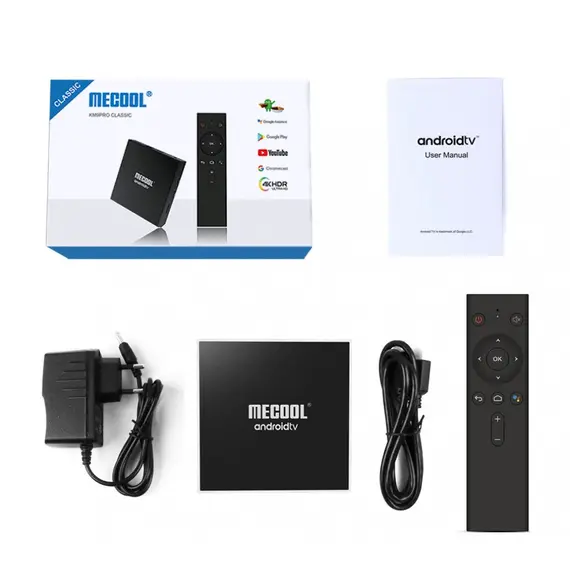 ТВ БОКС MECOOL KM9 PRO GOOGLE CERTIFICATED, ANDROID 9, BLUETOOTH 4.0, VOICE CONTROL GOOGLE