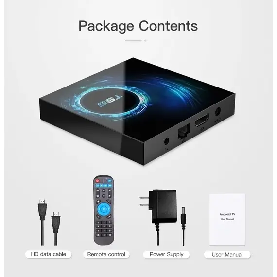 ТВ БОКС T95 4/128 GB, ANDROID 10, ALLWINNER H616, 2020