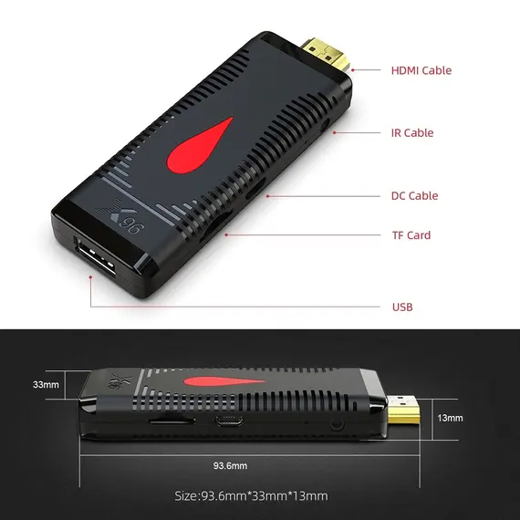 TV BOX STICK X96 S400, ANDROID 10, 4K 60HZ СТИК