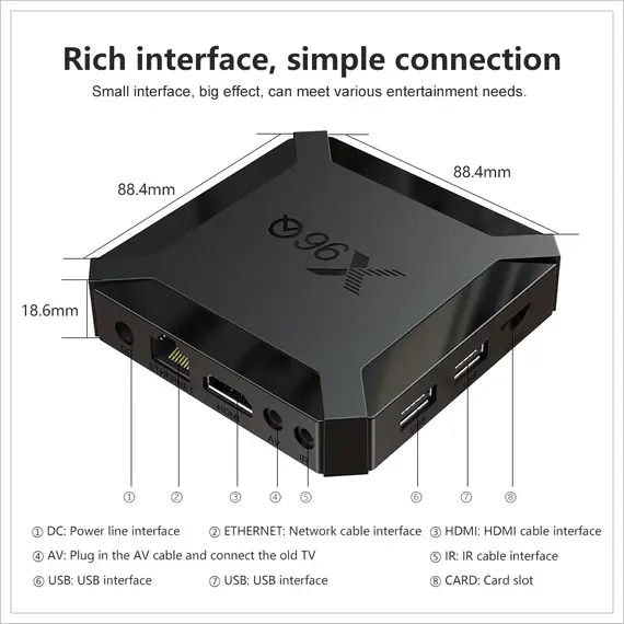 ТВ БОКС X96Q 2/16 GB, ANDROID 10, ALLWINNER H313