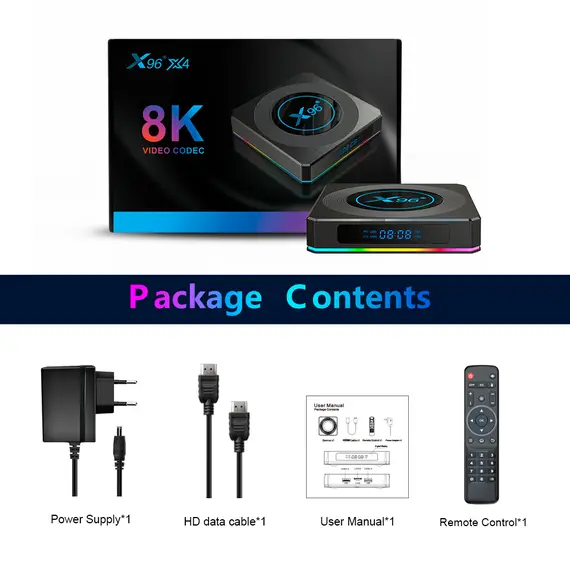 ТВ БОКС X96 X4 2GB/16GB, ANDROID 11, BLUETOOTH