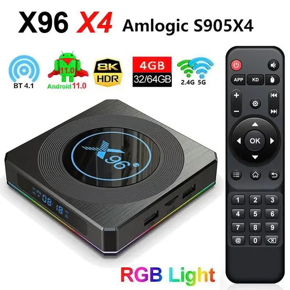 ТВ БОКС X96 X4 2GB/16GB, ANDROID 11, BLUETOOTH