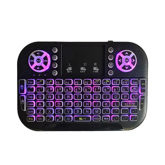 БЕЗЖИЧНА МИНИ КЛАВИАТУРА A8 С LI-ION +BLUETOOTH СВЕТЕЩА, TOUCHPAD ЗА КОМПЮТЪР, ЛАПТОП, СМАРТ ТВ, TV BOX