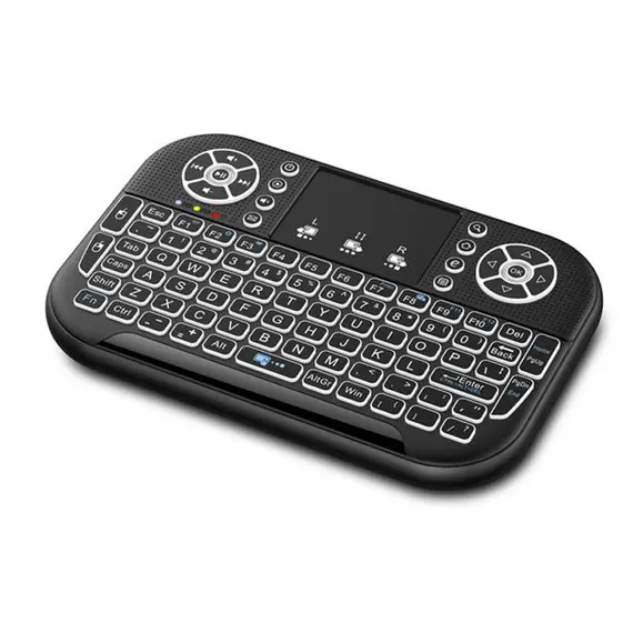 БЕЗЖИЧНА МИНИ КЛАВИАТУРА A8 С LI-ION +BLUETOOTH СВЕТЕЩА, TOUCHPAD ЗА КОМПЮТЪР, ЛАПТОП, СМАРТ ТВ, TV BOX
