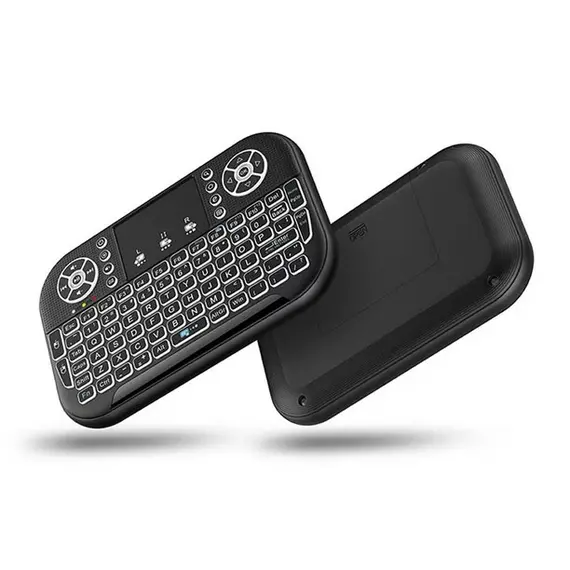 БЕЗЖИЧНА МИНИ КЛАВИАТУРА A8 С LI-ION +BLUETOOTH СВЕТЕЩА, TOUCHPAD ЗА КОМПЮТЪР, ЛАПТОП, СМАРТ ТВ, TV BOX