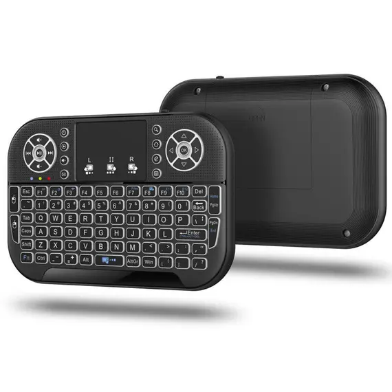 БЕЗЖИЧНА МИНИ КЛАВИАТУРА A8 С LI-ION +BLUETOOTH СВЕТЕЩА, TOUCHPAD ЗА КОМПЮТЪР, ЛАПТОП, СМАРТ ТВ, TV BOX