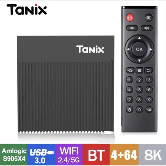 ТВ БОКС TANIX X4 4/128GB, AMLOGIC S905X4, ANDROID 11, DUAL WIFI & BLUETOOTH