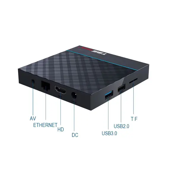 ТВ БОКС T95 MAX PLUS 2/16 GB, AMLOGIC S905X3, 5G DUAL WIFI,  BLUETOOTH, AV1 4K 60FPS